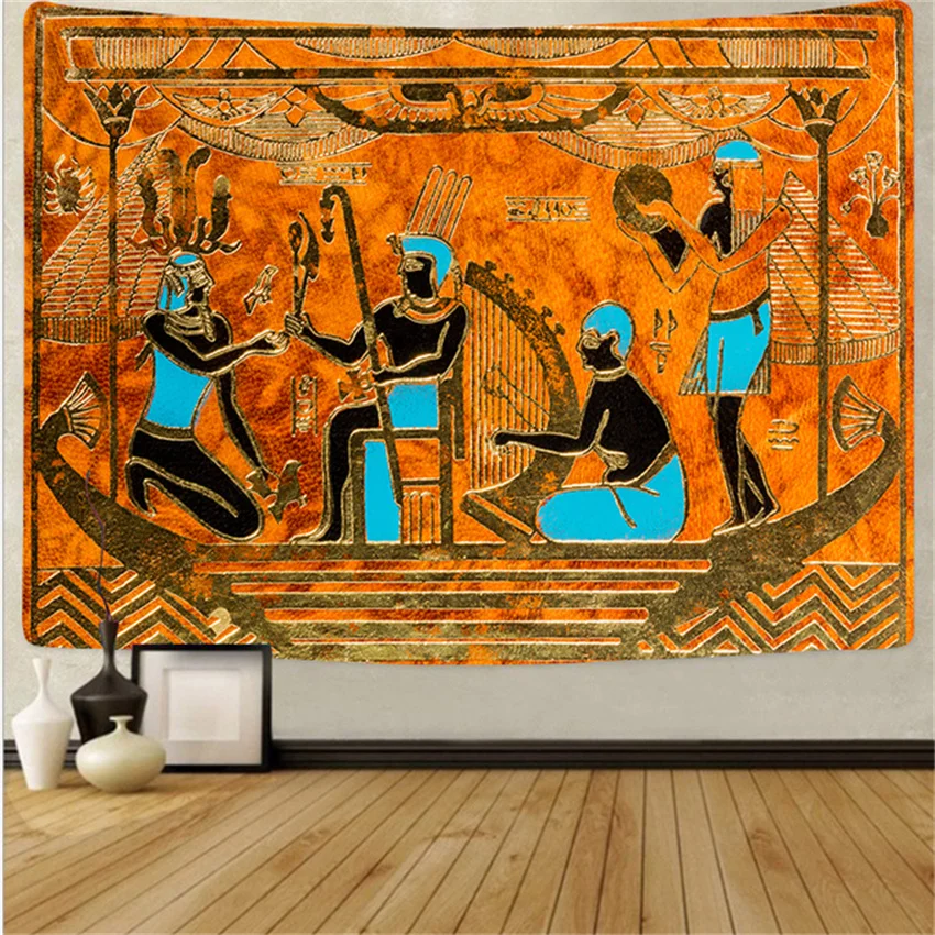 

Magic Ancient Egypt Tapestry Wall Carpet Wall Decoration Africa Ancient Art Tablecloth Background Beach Towel Home decoration