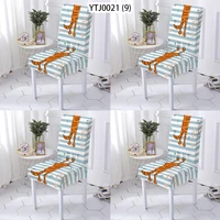 cat animal p removable seat cover pattern green 1246pcs stretch dinner room chairs covers anti dirty kitchen 1pc high livi