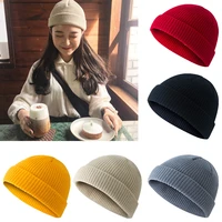 knitted hat unisex autumn winter couples hat woolen cap casual solid hat men keep warm women hats beanie solid winter hats