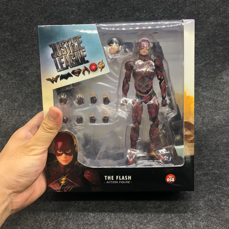 MAFEX 058 DC Justice League флэш BJD ПВХ фигурка Коллекционная модель игрушки 16 см|Игровые