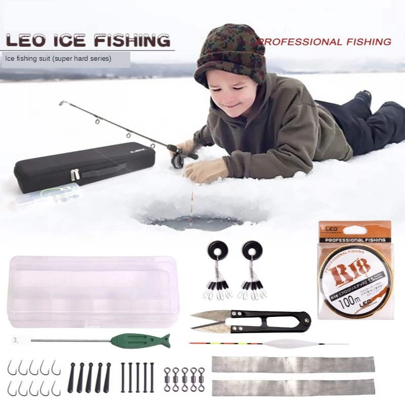 

80 см удочка для подледного лова комбинированный набор катушка для спиннинга рыболовная наживка; Блесна сумка Портативный путешествия Карп ...