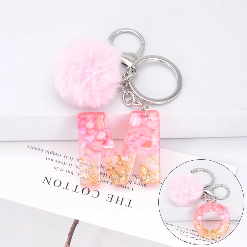 Модный брелок для ключей с искусственным знаком и помпоном | Украшения