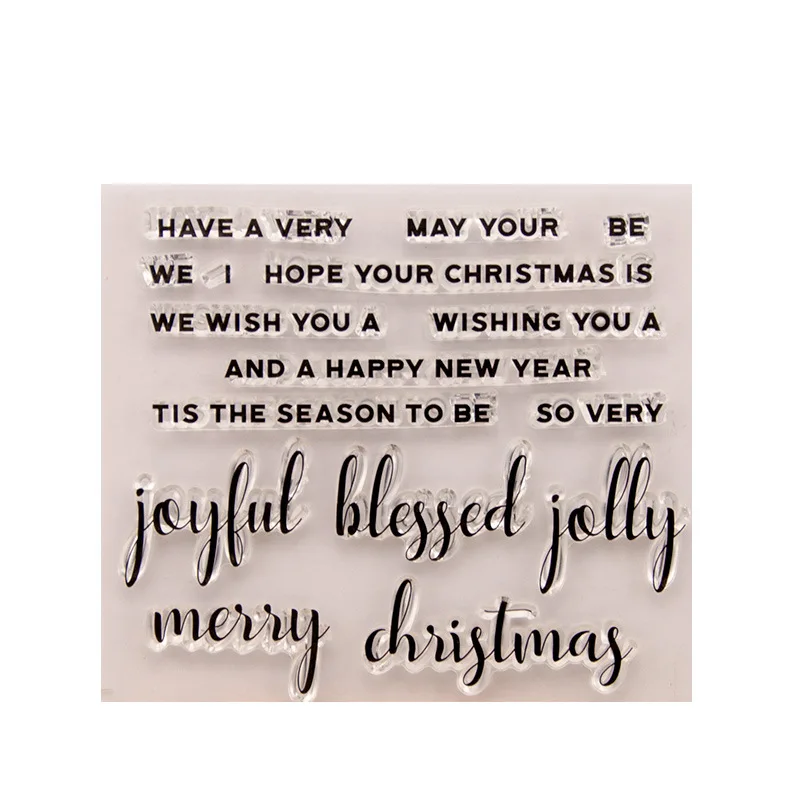 Прозрачные штампы для DIY скрапбукинга/изготовление карт/детское рождественское