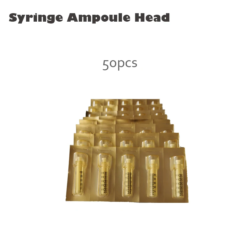 50pcs 0.5ml syringe Гиалуроновый шприц гиалуроновая игла ампульная головка для гиалуроновой ручки Гиалуроновый пистолет высокого давления удаление морщин водная игла - Цвет: 50pcs 0.5ml syringe
