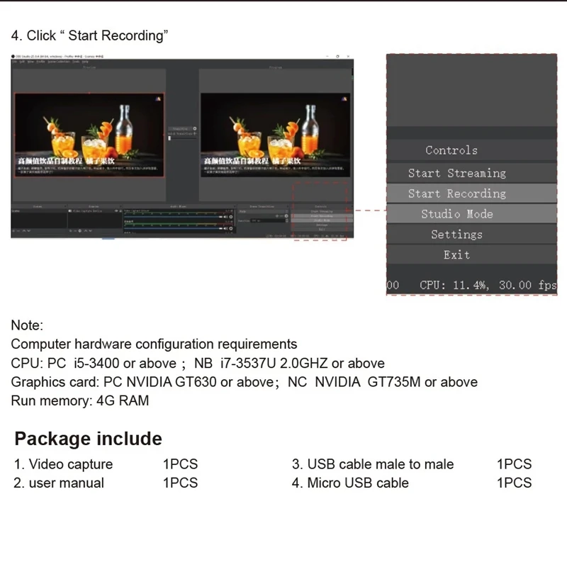 4K HDM I 1080P USB карта видеозахвата высокой четкости с петлей | Компьютеры и офис