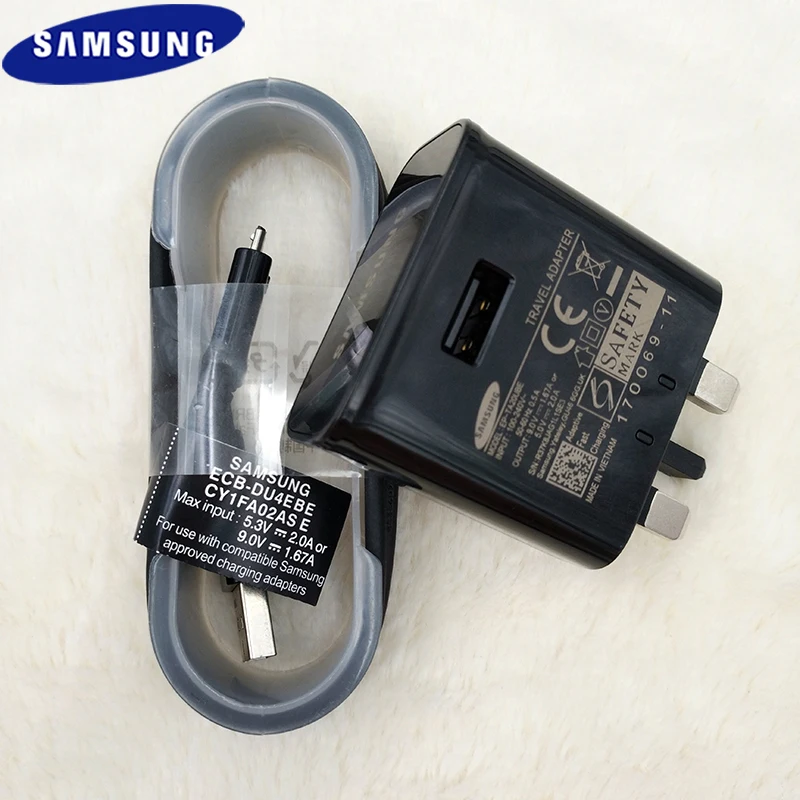 Оригинальное быстрое зарядное устройство Samsung QC 3 0 UK адаптер питания для быстрой