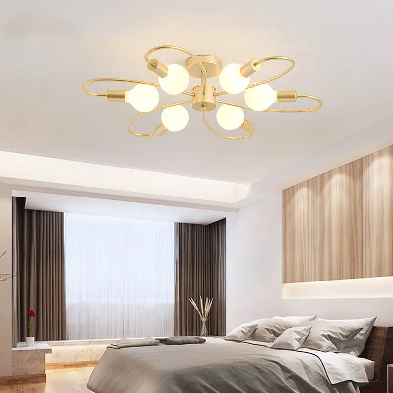 

Nordic LivingRoom Ceiling Lamp Modern Creative Master Bedroom Room Lamp American Style Simple Dining Room Cloakroom Led Lighting