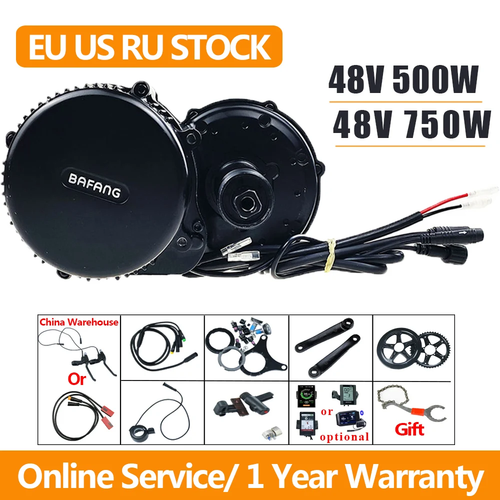 Bafang BBS02B BBS02 48V 500W 750W Бесщеточный комплект для электродвигателя электрический