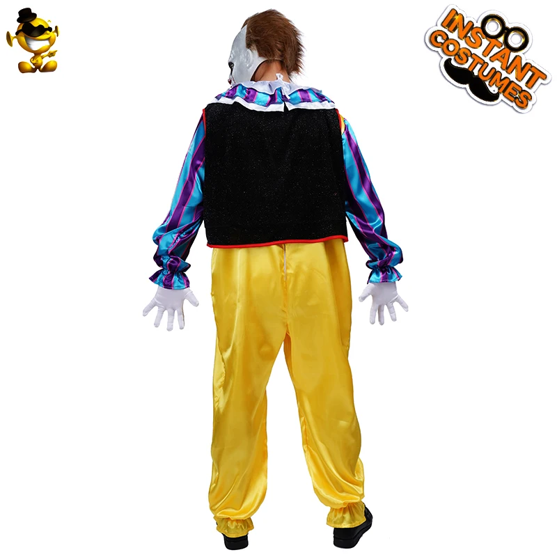 

Purim Horror Clown Costume Cosplay in Men's Holidays Costumes with Mask for Halloween Killer Adult Costume