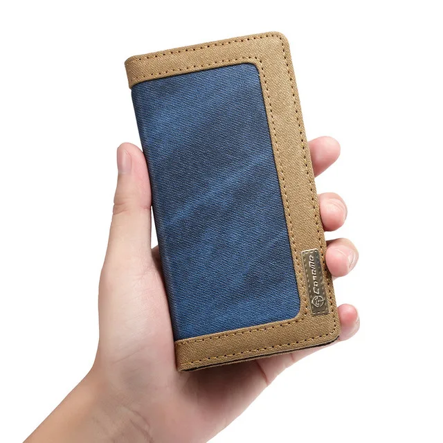 CaseMe-кошелек, Джинсовый чехол для IPhone 11 Pro X XS Max XR, Магнитный слот для карт, Ретро кошелек, сумка, чехол для IPhone 6S 7 8 Plus 5SE, чехол - Цвет: Синий