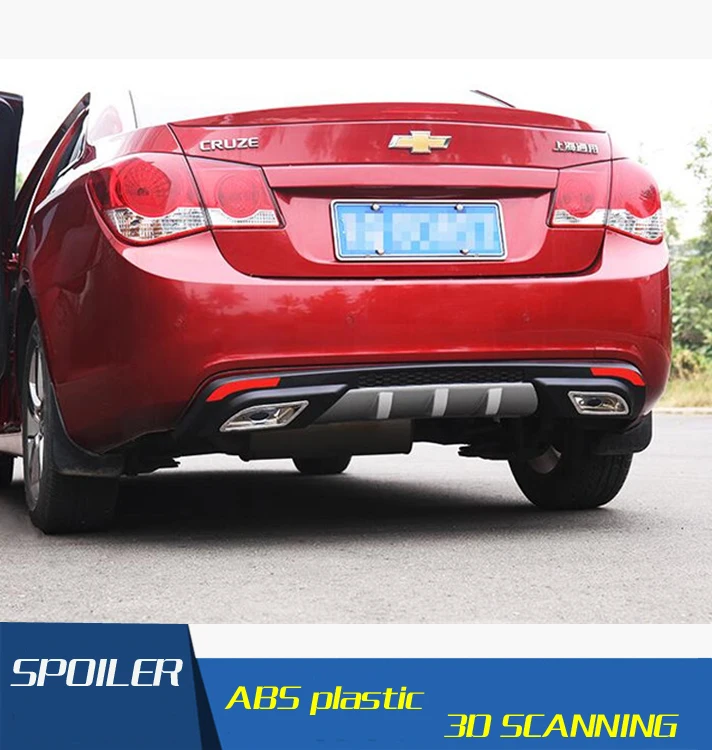 Для Cruze задний спойлер ABS бампер диффузор защитные бамперы для 2009 2014 Chevrolet cruze
