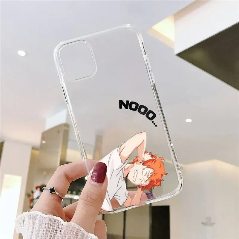 

Haikyuu Phone Case Transparent Clear for iPhone 11 12 mini pro XS MAX 8 7 6 6S Plus X 5S SE XR 2020