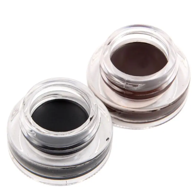 2 шт. подводка для глаз крем цвета водостойкая долговечная гелевая с кисточкой