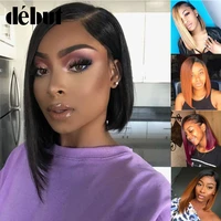 debut pink ombre dropping bob human hair wigs tt1b27 brazilian straight remy human hair part lace wig with lace front black wig
