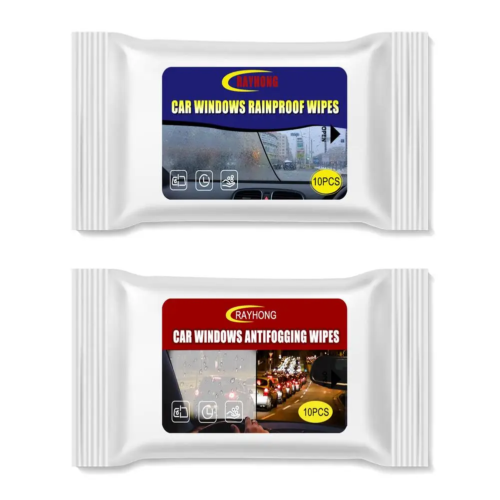 

10 шт., влажные салфетки для чистки окон и салона автомобиля