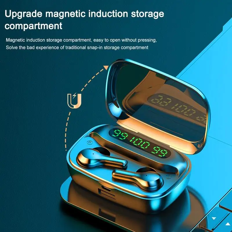 

In-Ear Bluetooth Headset Binaural Digital Display Sports Bluetooth Headset U7S1