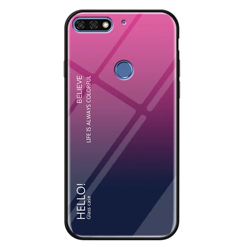 Чехол для Huawei Honor 7A Pro 5 7 дюйма чехол из закаленного стекла Чехлы силиконовый