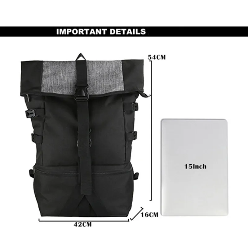 Men's Sports Large Travel Shoe Bag Male School Fashionable Weekend Gym Shoulder Bags For Women Fitness Basketball Backpack