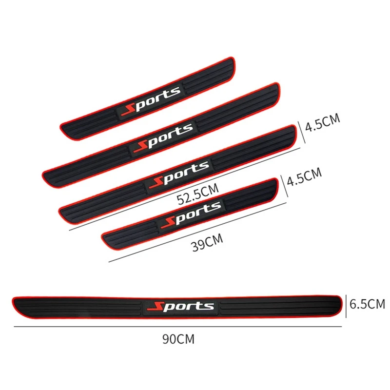 

Door Sill Plate Protectors Universal Door Entry Guards Sill Scuff Cover Panel Step Protector,Welcome Pedal Protector Cover 4pcs