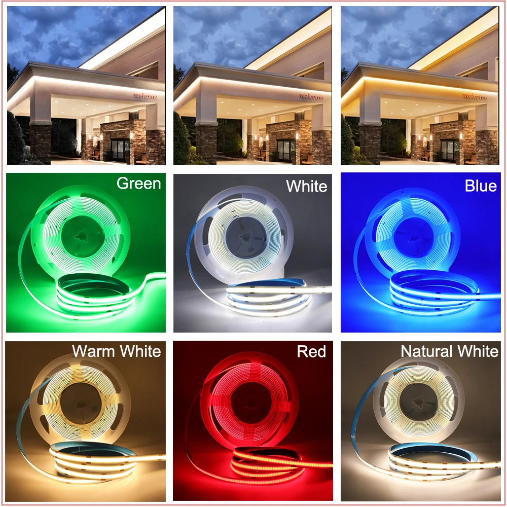 DC5V USB Powered LED COB Strip Light with ON/OFF Switch Dimmable Tape High Density 320Leds Ribbon FOB Linear for Decor | Лампы и