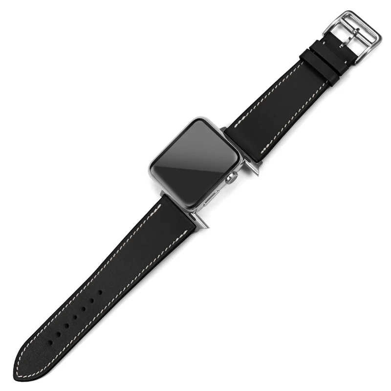 IStrap, черный, коричневый, красный, французский ремешок из телячьей кожи для часов iWatch Apple Watch 38 мм 42 мм/40 мм 44 мм