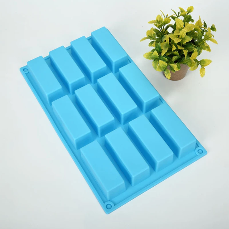 12 отверстиями прямоугольник торт силиконовая форма для бисквита DIY кубоид