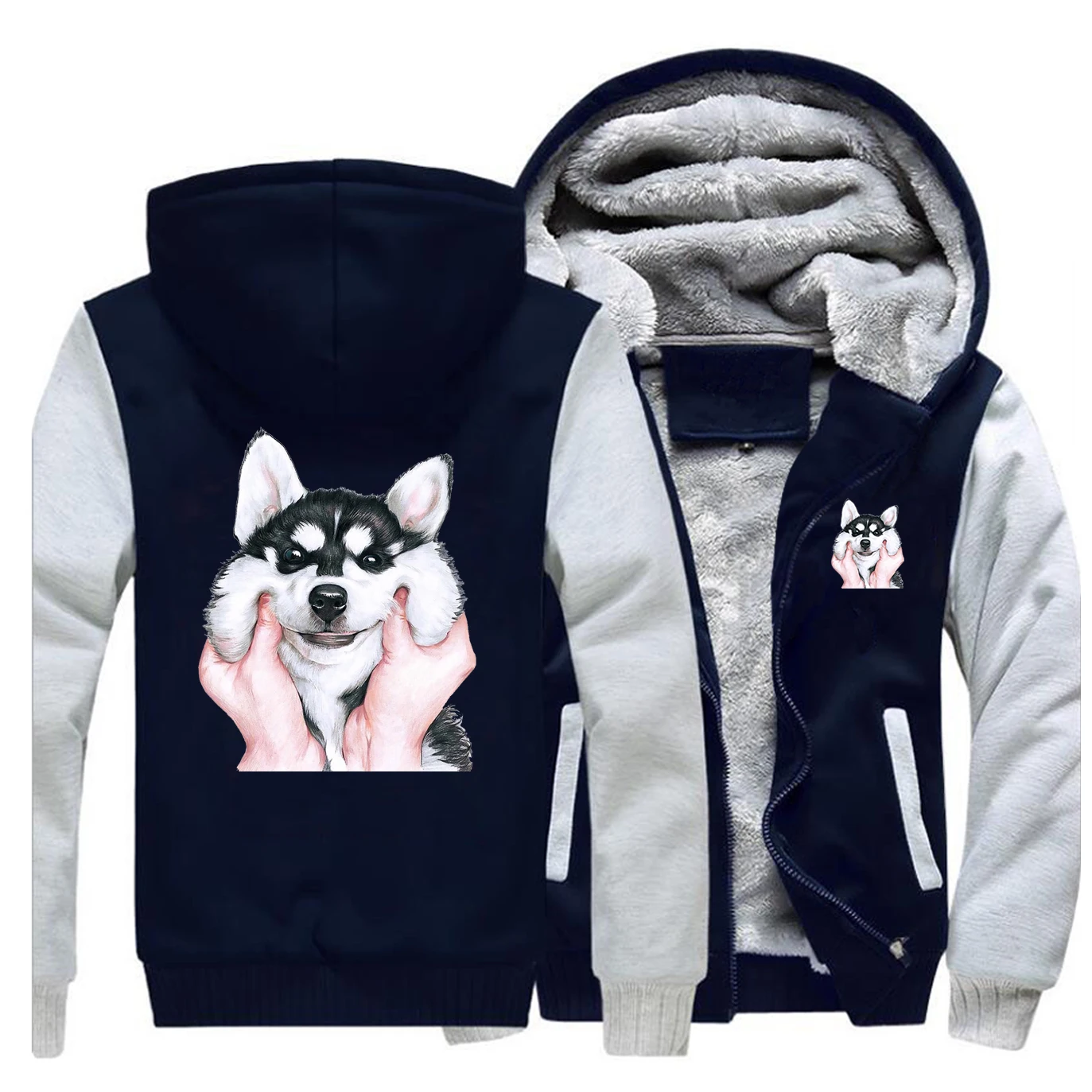 

Толстовка Зимняя мужская с капюшоном, на молнии