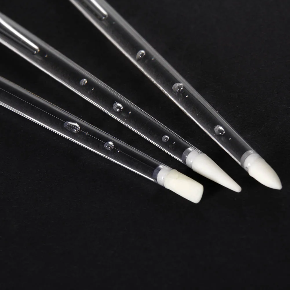 3 шт Нейл арт кисти мягкие силиконовые акриловая ручка рукоятка тиснение ремесло