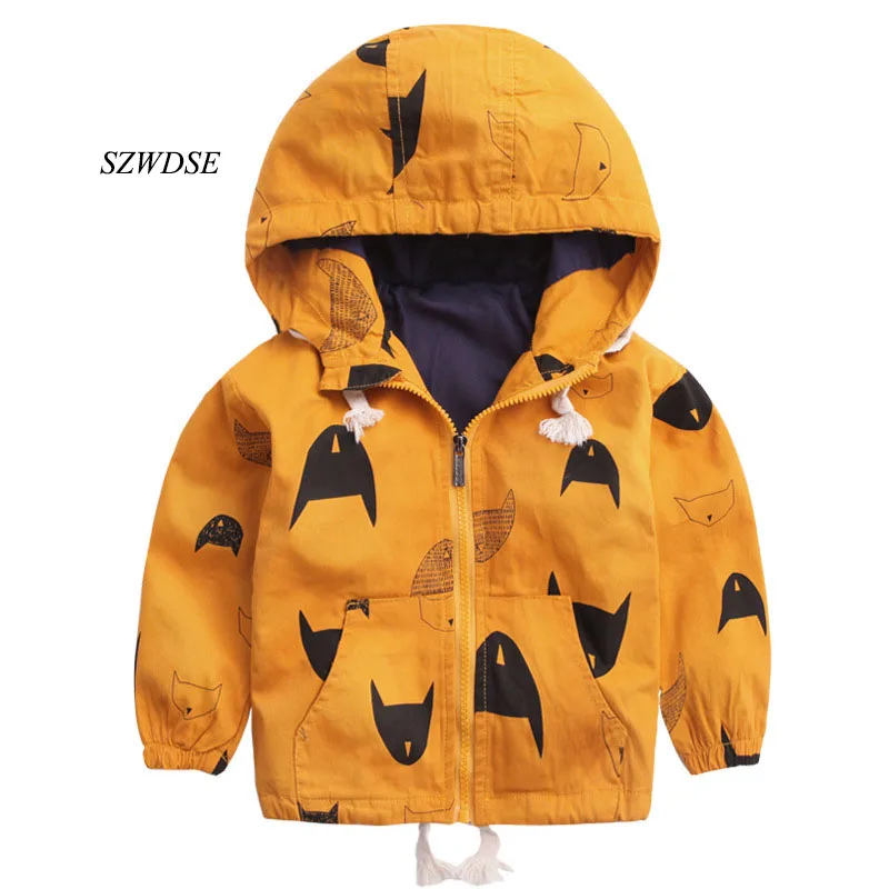 Child's Autumn Winter warm outwear kids pizex hoodies windproof jackets unisex windbreaker tops sweatshirt for teens 2-8 years | Детская