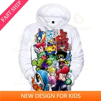 browlings 8 bit and star 6 to 19 years kids teen clothes max sweatshirt cartoon hoodie shooting game 3d hoodie boys girls tops