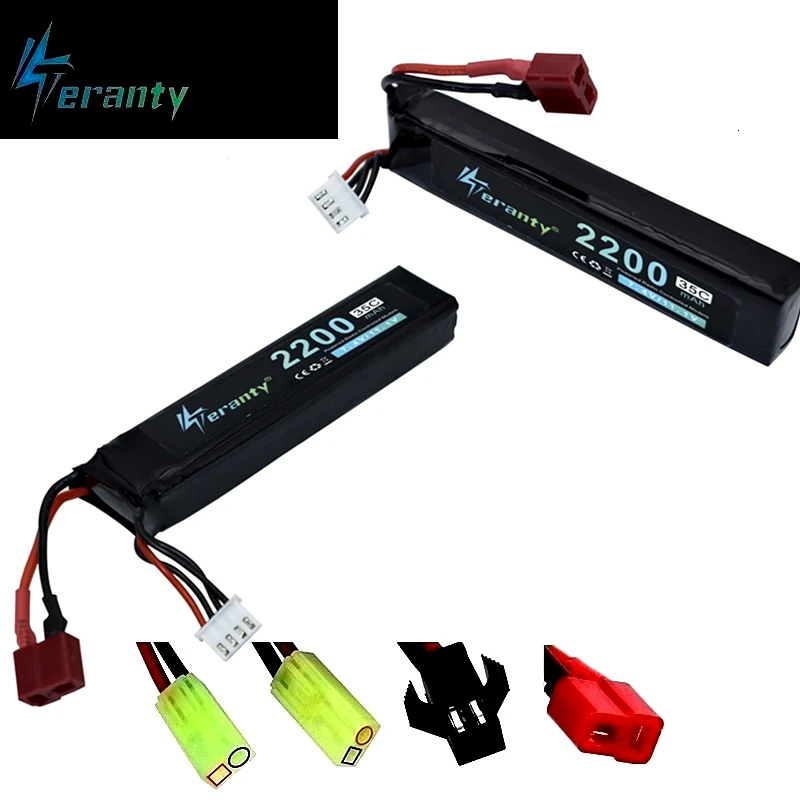 

Аккумуляторная батарея для водяного пистолета 3S 11,1 В 2200 мАч 35C Lipo для AKKU Mini Airsoft BB Воздушный пистолет Запчасти для электрических игрушек M4A1/AK ...