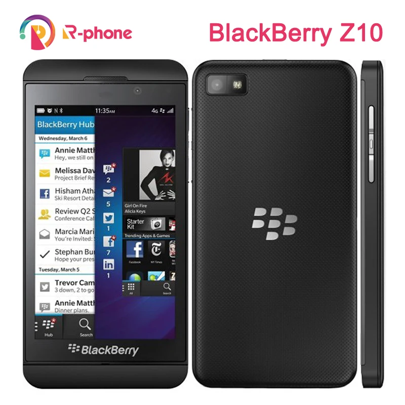 Blackberry Z10 двухъядерный отремонтированный мобильный телефон GPS WiFi 8MP 4 2 &quot2 Гб ОЗУ 16