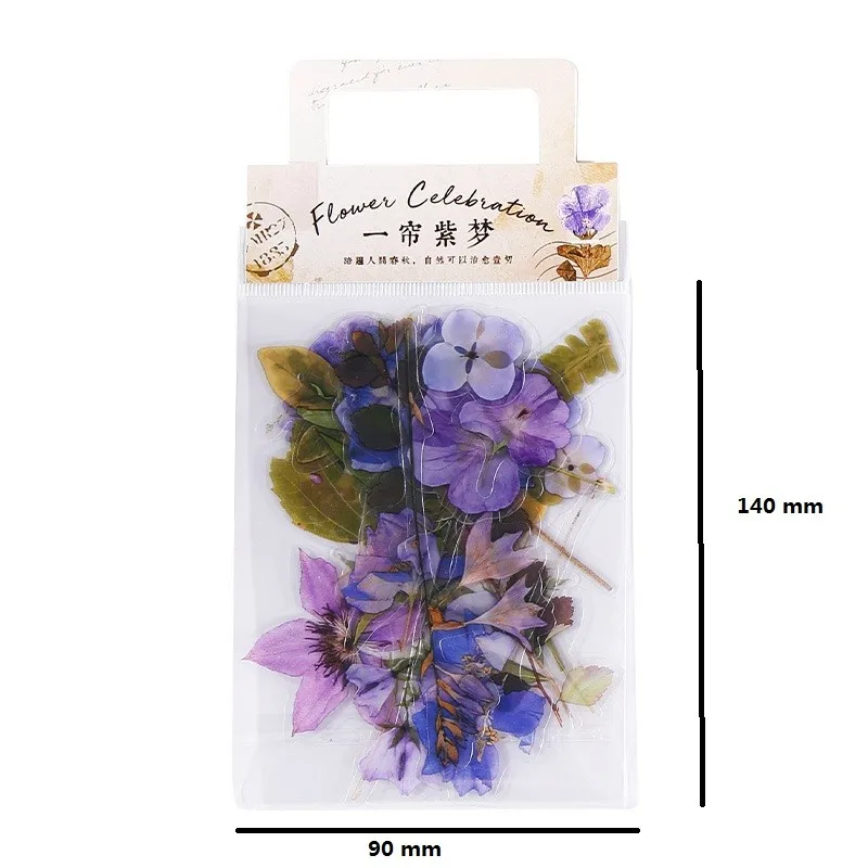 

40pcs natural PET Plants Flower Sticker Decoration Stickers Diary Scrapbooking Label Sticker Stationery