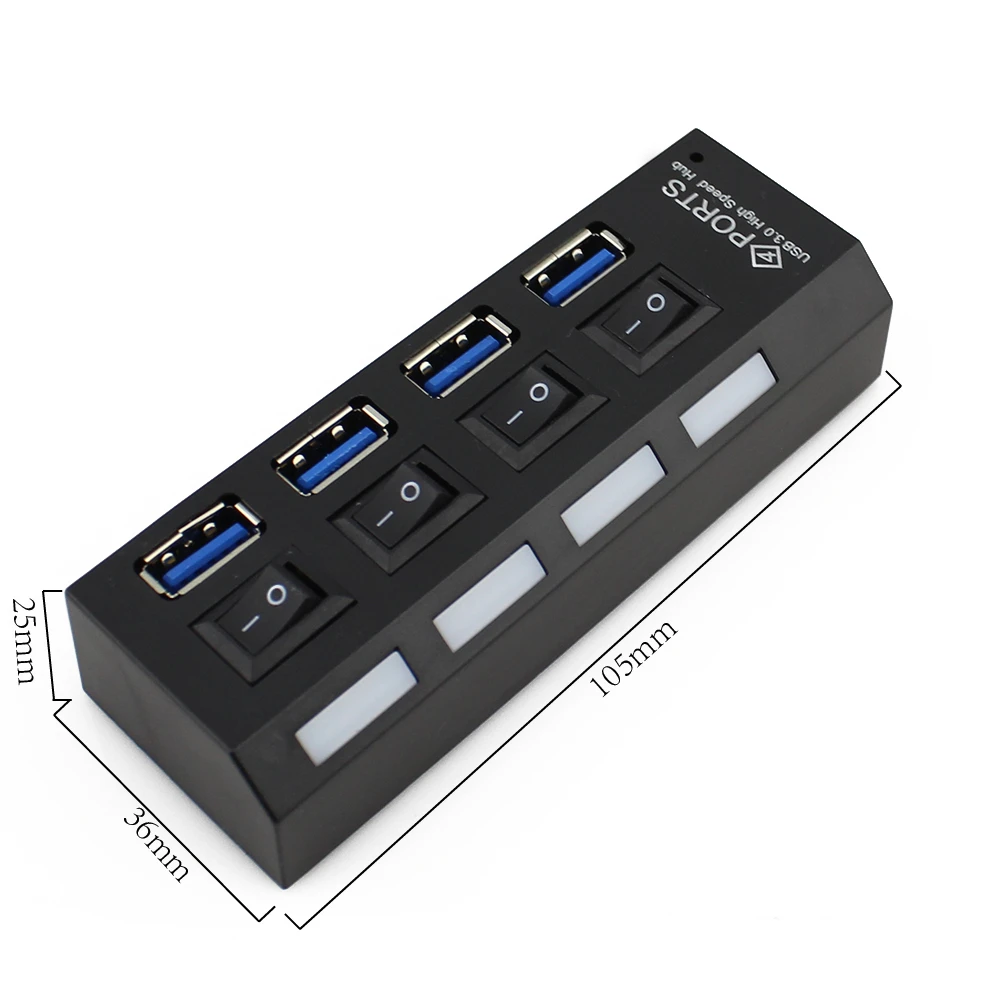 USB 3 0 концентратор высокой скорости питания ed 4 порта сплиттер адаптер все в одном