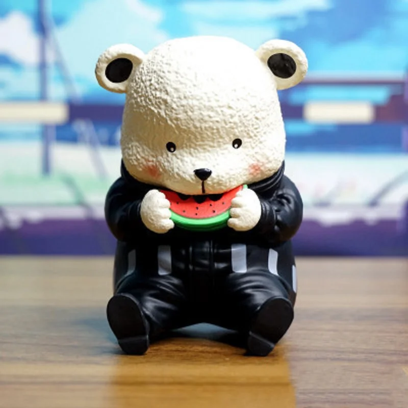 

One Piece GK 9CM Anime One Piece Bepo Eating PVC Action Figures Toy Doll kids gift Children's birthday gift