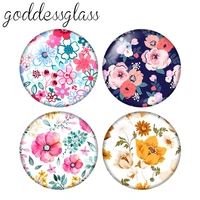 new flowers drawings patterns 10pcs 12mm18mm20mm25mm round photo glass cabochon demo flat back making findings zb0948