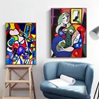 Женский абстрактный холст Пикассо, Художественная печать, Постер, настенные картины для гостиной, дома, декоративная рамка для спальни