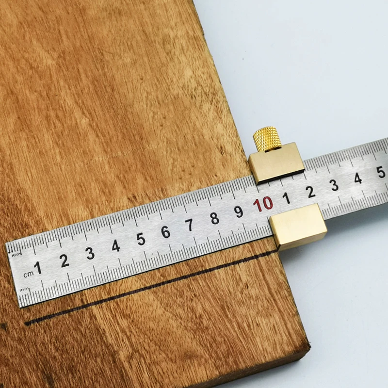 

Woodworking Scriber 0-300mm Steel Ruler Locator Aluminum Alloy Positioning Block Marking Gauge Precision Slide Ruler for Layout