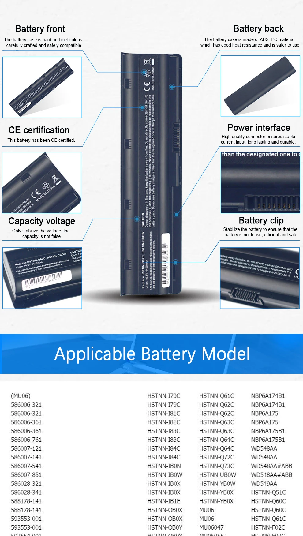 Аккумулятор для ноутбука HP Pavilion DV3 DM4 DV5 DM4T G32 G56 G62 G72 G4 G6 G7 Presario CQ32 CQ42 CQ56 CQ62 CQ630 CQ72 593553-001 аккумулятор большой емкости MU06