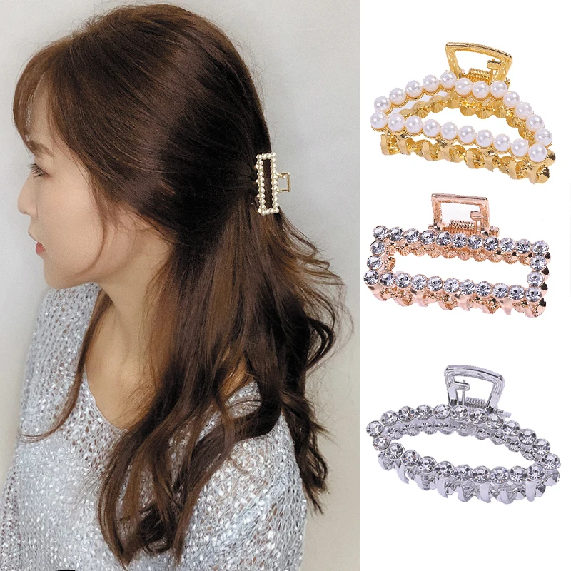 Женские свадебные аксессуары для волос с геометрическим искусственным жемчугом