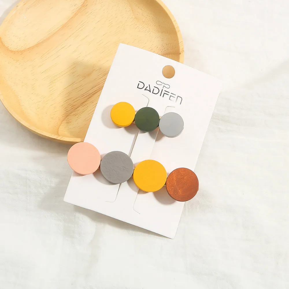 

New Fashion 1set Candy Love Round Hair Clip Retro Hairpin For Kids Girls Children Barrette Headdress Hair Accessories