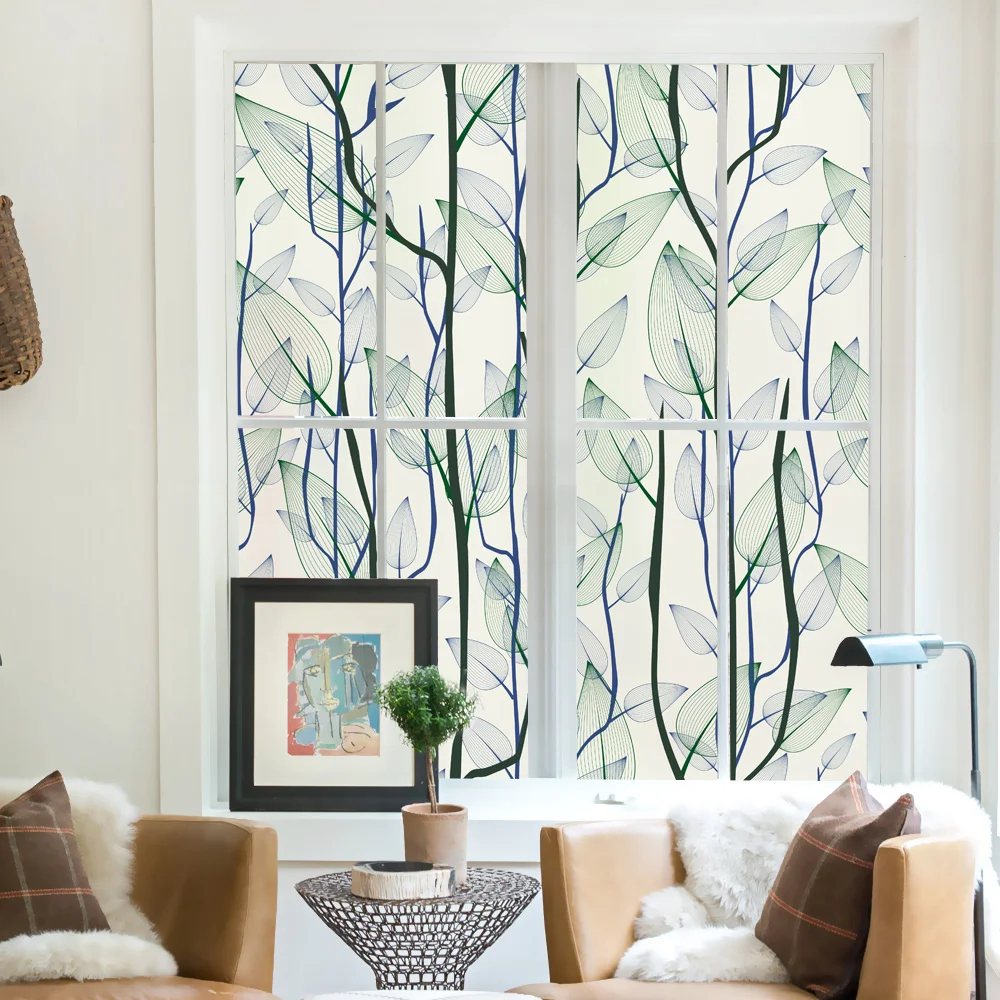 200 см Красота Стекло окно конфиденциальности пленка без клея украшение анти УФ