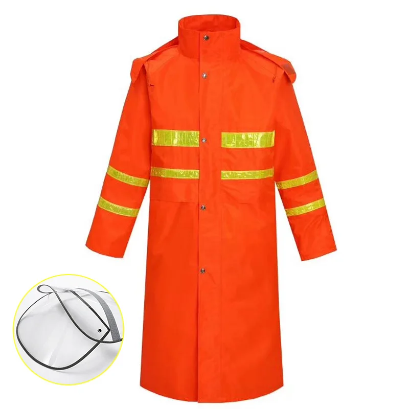 Черные длинные дождевые пальто для мужчин безопасная дождевая парка куртка с