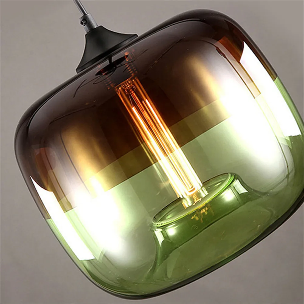 

LOFT Vintage Pendant Lamp Colorful Glass Light Industrial Style Indoor Lighting Living Room Bedroom Restaurant Bar Light Fixture