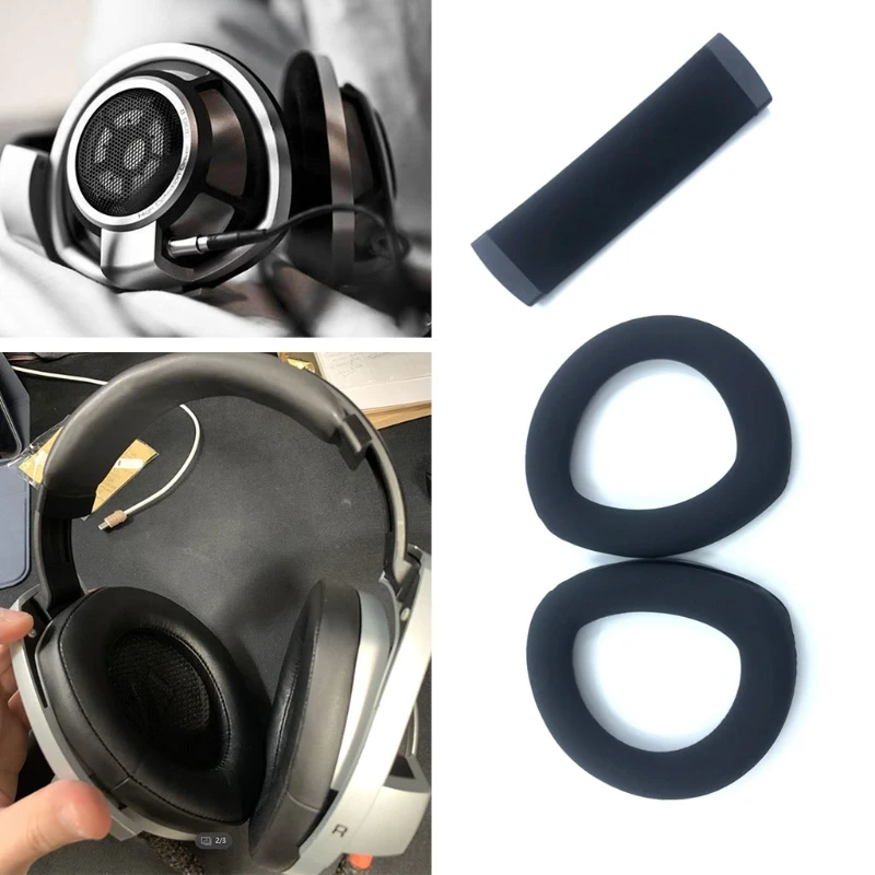 

1 Pair foam Ear Pads pillow Cushion Cover for Senn heiser HD800 HD800S EarPads G6DD