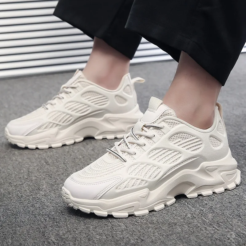 

2021 New Men's Running Sneakers Breathable Shoes Flying Weave Sports Shoes Comfortable Running Shoes Outdoor Men KH148X