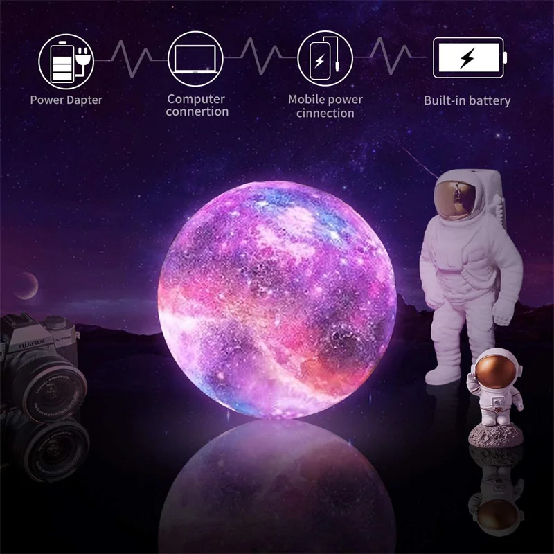 

Novelty Led Globe 16 Colors Moon Lamp Kids Night Light Galaxy Lamp Touch and Remote Control Galaxy Light for Gifts Dropshipping