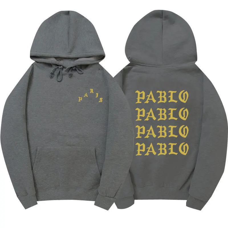I Feel Like Pablo мужской модный Зимний толстый хлопковый пуловер с капюшоном Harajuku