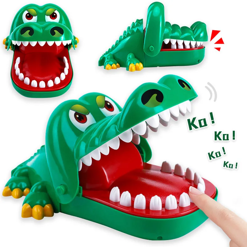 Большая игрушка крокодил для кусания пальцев родителей и детей антистресс