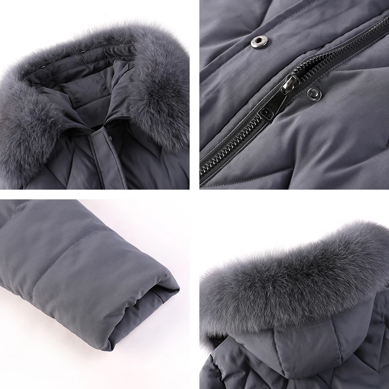 

X-long Women's Jackets 2020 Solid Office Ladies Parkas Female Winter Hooded With Fur Collar Plus Size Thick Slim Woman Coat